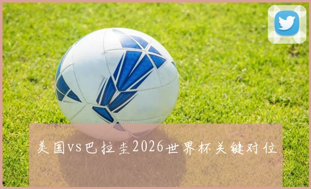 美国vs巴拉圭2026世界杯关键对位